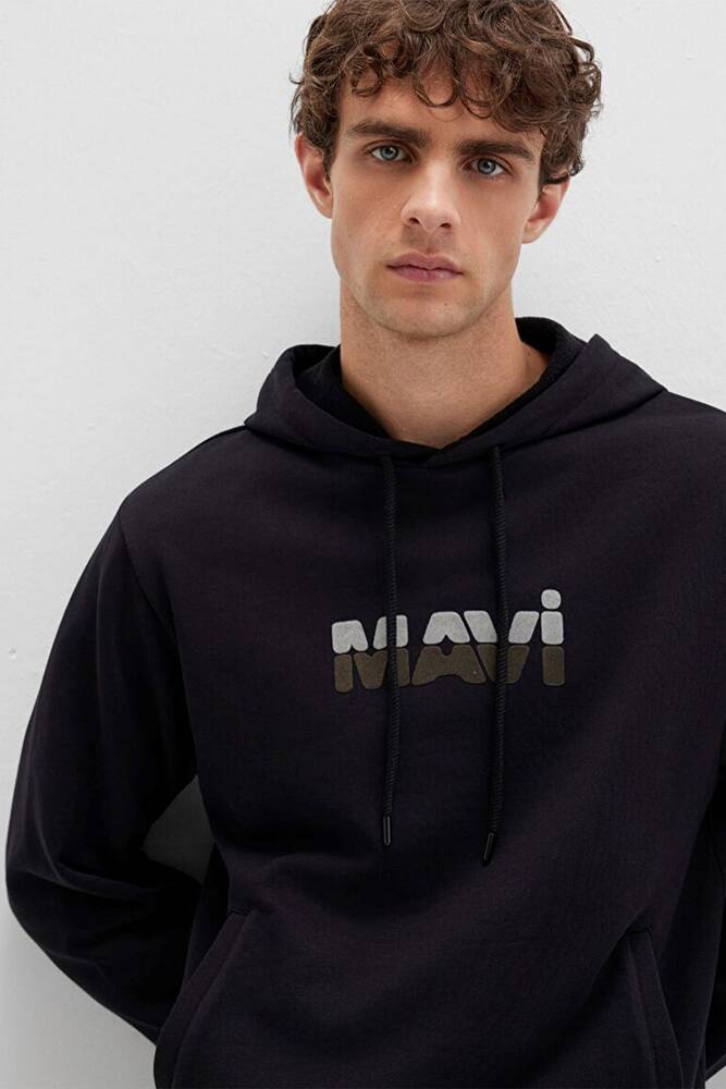 Erkek Kapüşonlu Sweat 0S10395-900 Siyah 