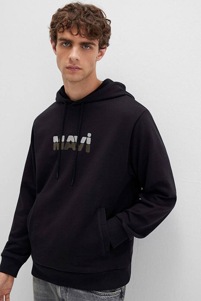 Erkek Kapüşonlu Sweat 0S10395-900 Siyah 