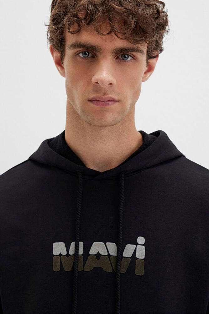 Erkek Kapüşonlu Sweat 0S10395-900 Siyah 