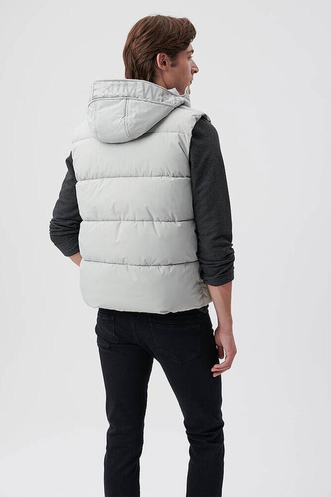 Erkek Kapüşonlu Yelek 0110089-70075 Gri 