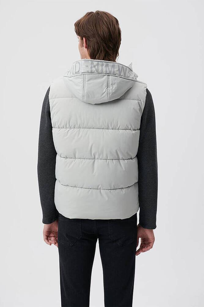 Erkek Kapüşonlu Yelek 0110089-70075 Gri 