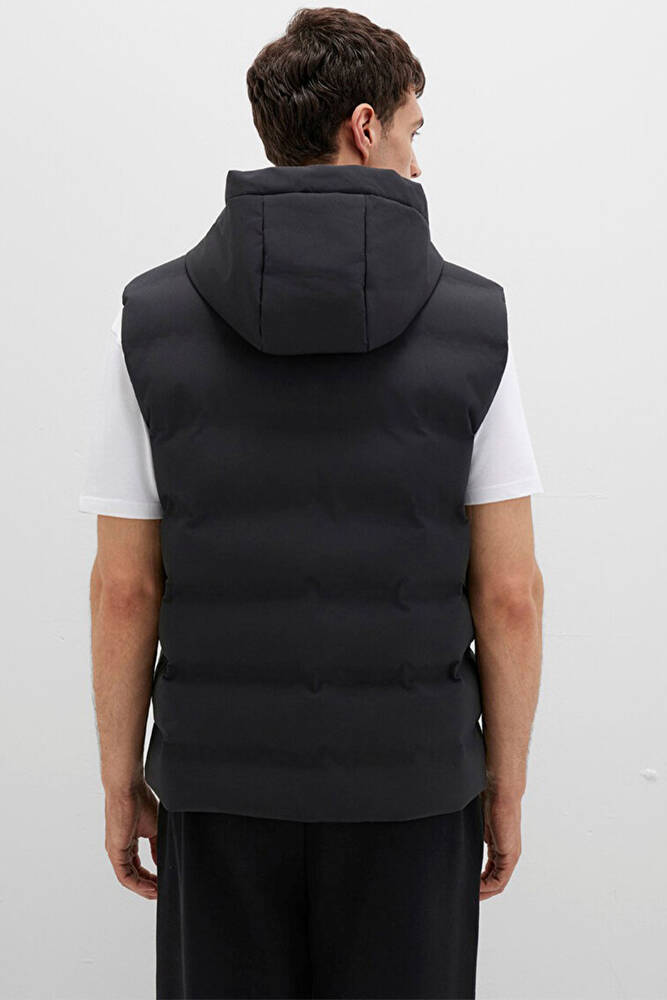 Erkek Kapüşonlu Yelek 0110619-71379 Siyah 