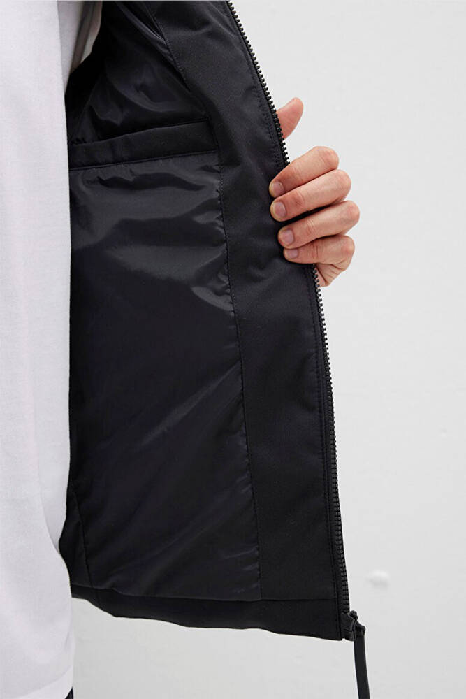 Erkek Kapüşonlu Yelek 0110619-71379 Siyah 