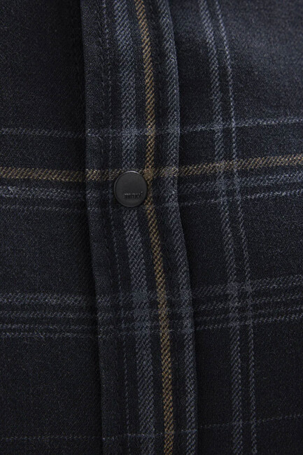 Erkek Kareli Gömlek 0210806-91469 Gri - Thumbnail