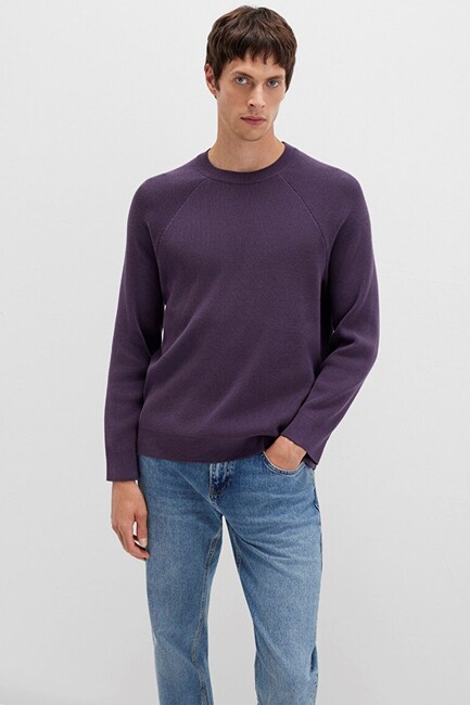 Erkek Kazak 0710307-70688 Mor - Thumbnail