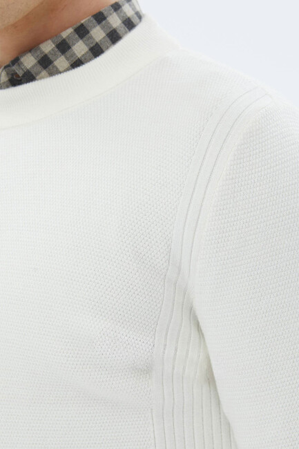 Erkek Kazak TRK-1476 10151265 Ekru - Thumbnail