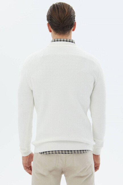 Erkek Kazak TRK-1476 10151265 Ekru - Thumbnail