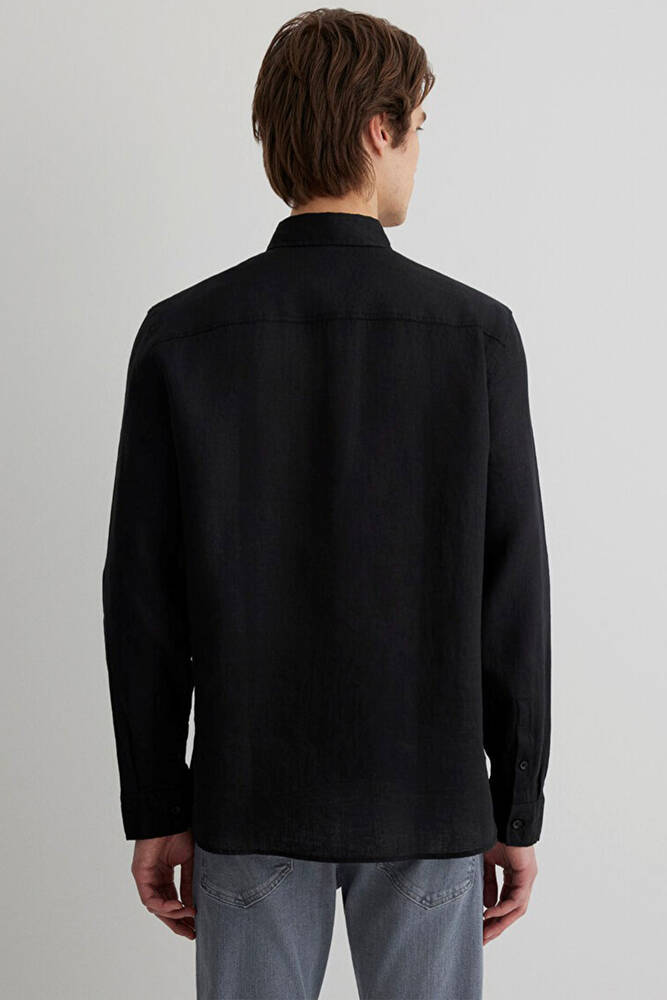 Erkek Uzun Kol Gömlek 0210492-900 Siyah 