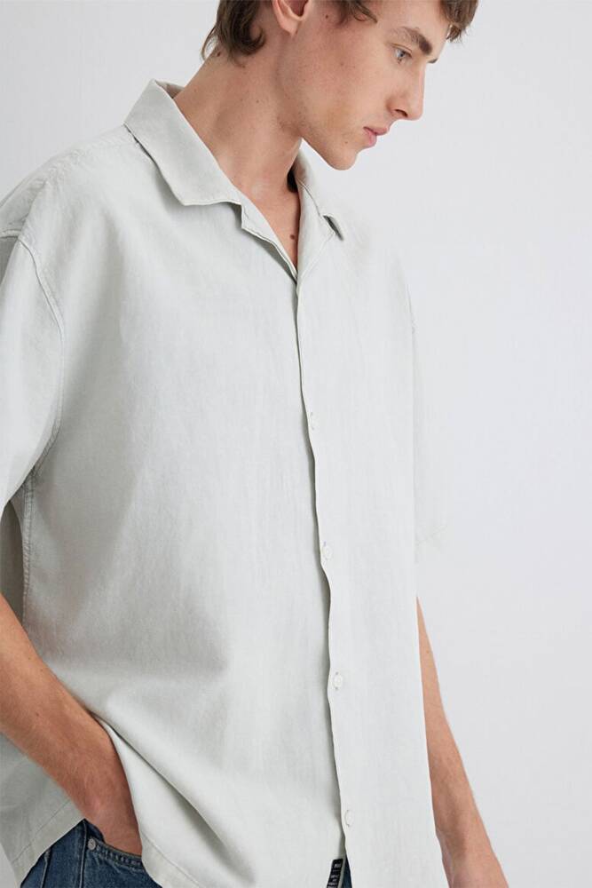 Erkek Kısa Kol Gömlek 0210679-70148 Gri 