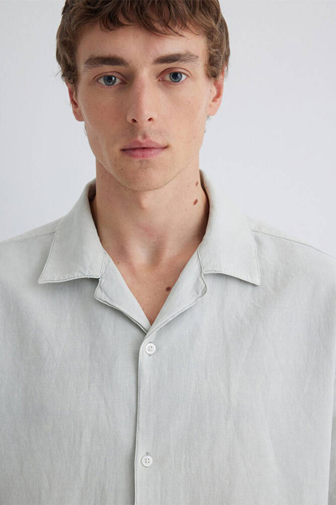 Erkek Kısa Kol Gömlek 0210679-70148 Gri 