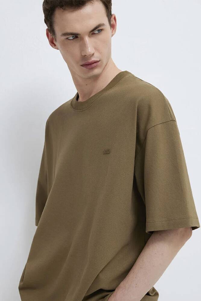 Erkek Kısa Kol Logo Tişört 0613188-71564 Yeşil 