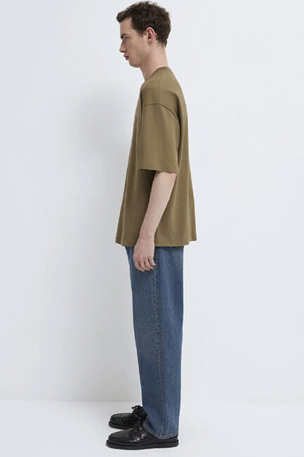 Erkek Kısa Kol Logo Tişört 0613188-71564 Yeşil - Thumbnail