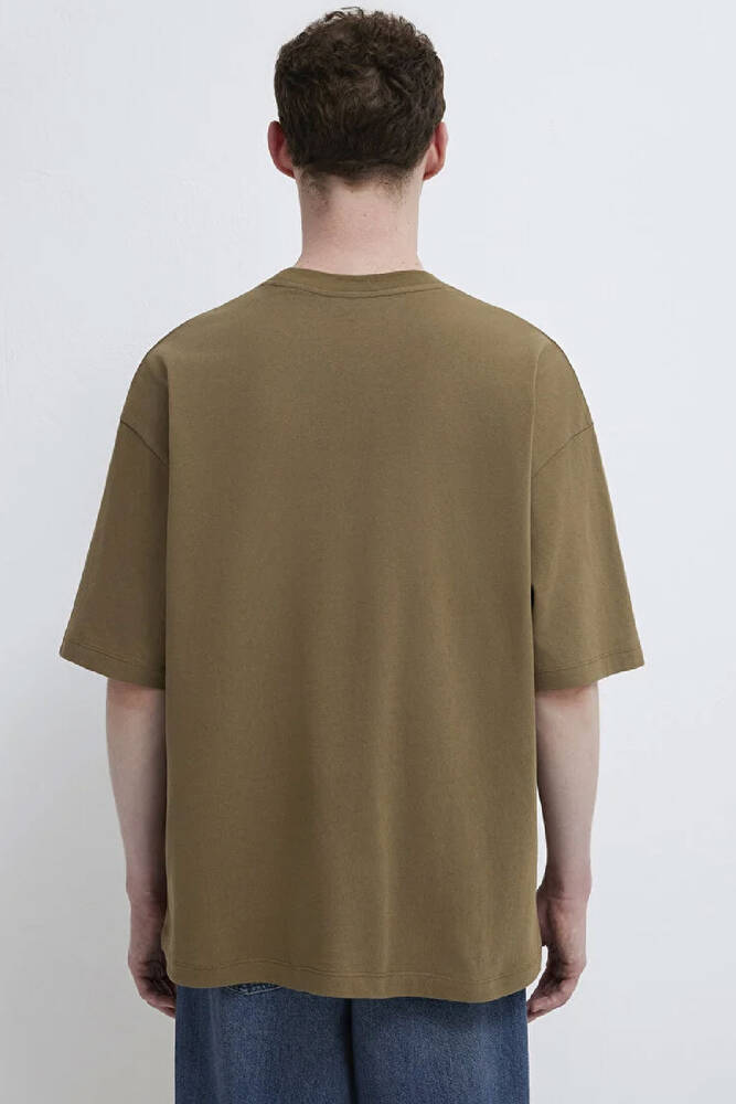 Erkek Kısa Kol Logo Tişört 0613188-71564 Yeşil 