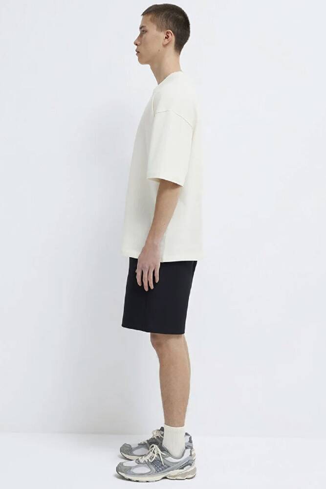 Erkek Kısa Kol Logo Tişört 0613188-71610 Ekru 