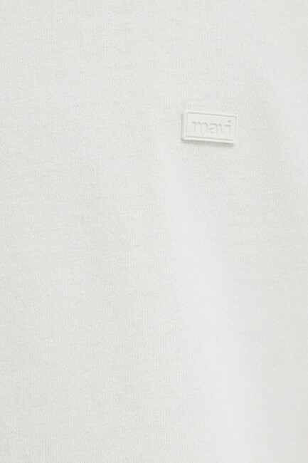 Erkek Kısa Kol Logo Tişört 0613188-71610 Ekru - Thumbnail