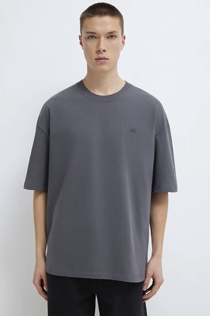 Erkek Kısa Kol Logo Tişört 0613188-80955 Gri (3)