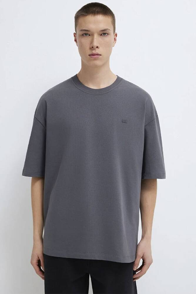 Erkek Kısa Kol Logo Tişört 0613188-80955 Gri 