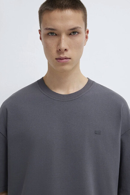 Erkek Kısa Kol Logo Tişört 0613188-80955 Gri - Thumbnail