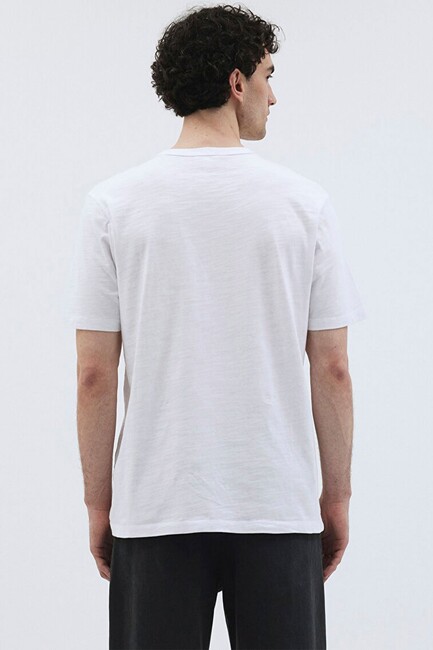 Erkek Kısa Kol Tişört 0612151-620 Beyaz (3)