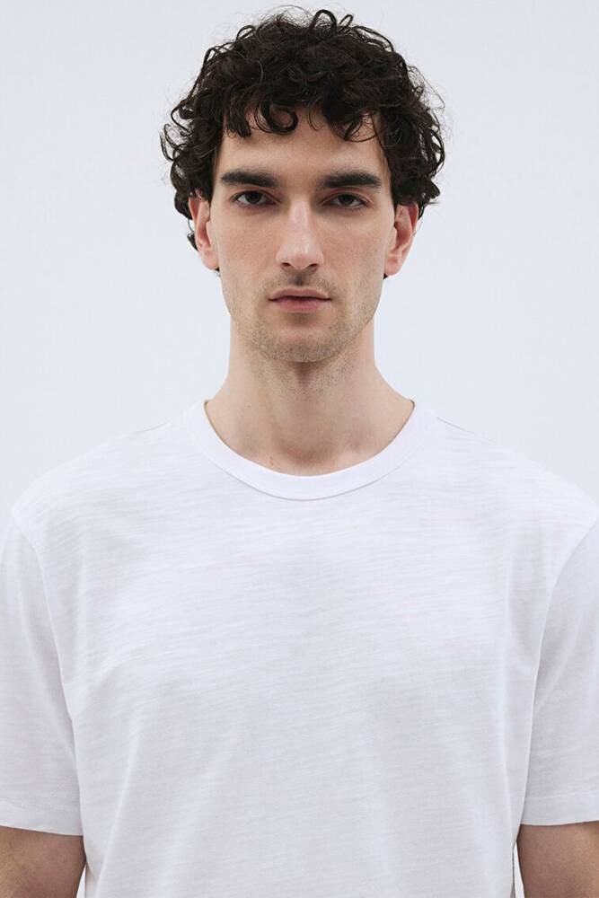 Erkek Kısa Kol Tişört 0612151-620 Beyaz 