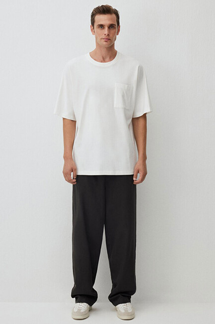 Erkek Kısa Kol Tişört 0612265-70057 Ekru (2)