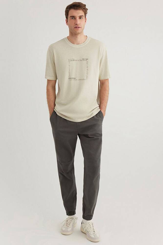 Erkek Kısa Kol Tişört 0612553-70322 Bej 