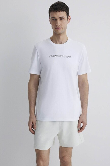 Erkek Kısa Kol Tişört 0612647-620 Beyaz (3)