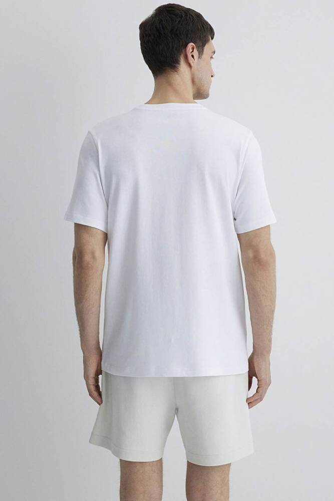 Erkek Kısa Kol Tişört 0612647-620 Beyaz 