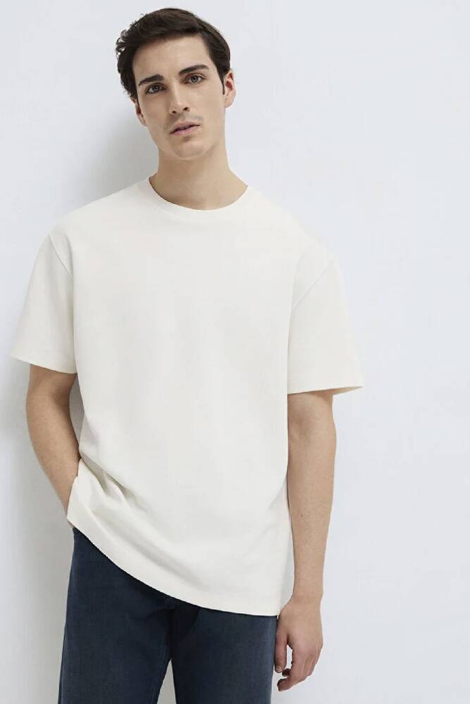 Erkek Kısa Kol Tişört 0612731-70057 Beyaz 
