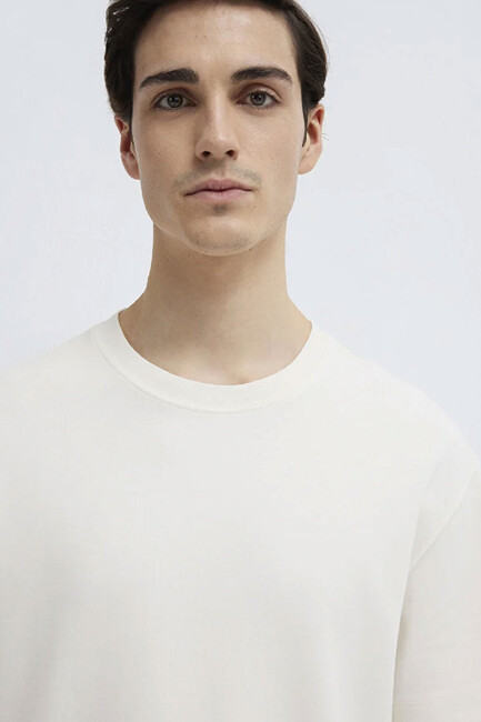 Erkek Kısa Kol Tişört 0612731-70057 Beyaz - Thumbnail