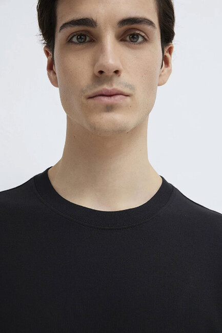 Erkek Kısa Kol Tişört 0612731-900 Siyah - Thumbnail