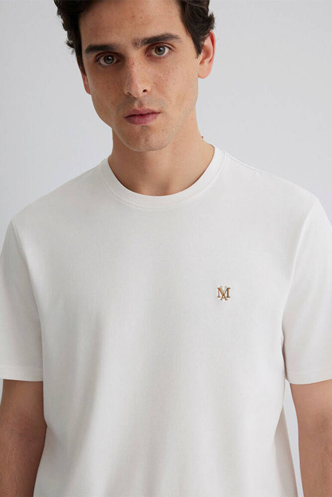 Erkek Kısa Kol Tişört 0612736-70057 Ekru 