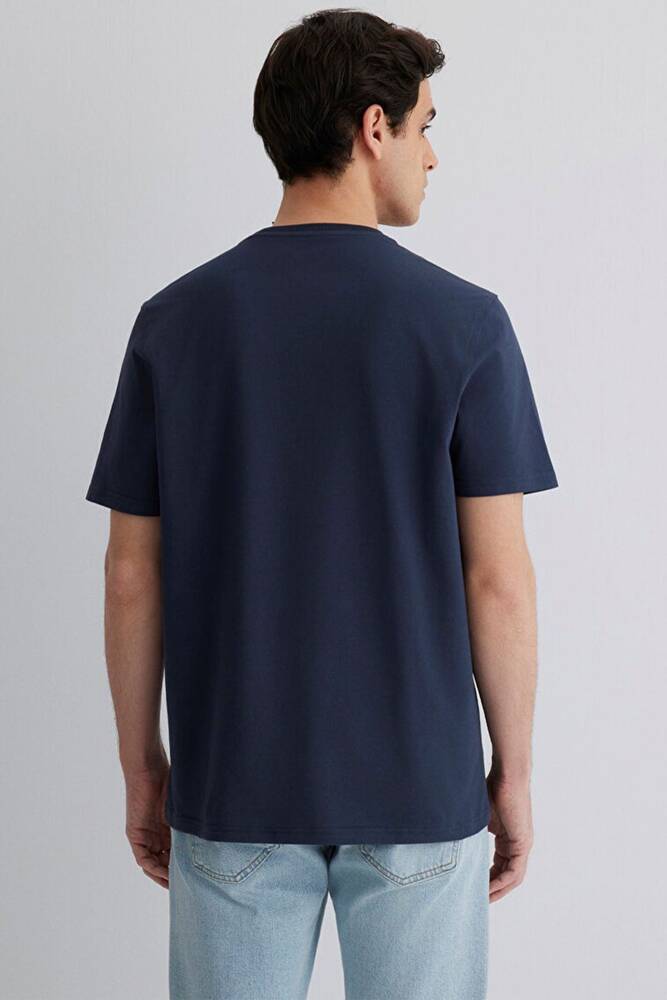 Erkek Kısa Kol Tişört 0612736-82183 Lacivert 