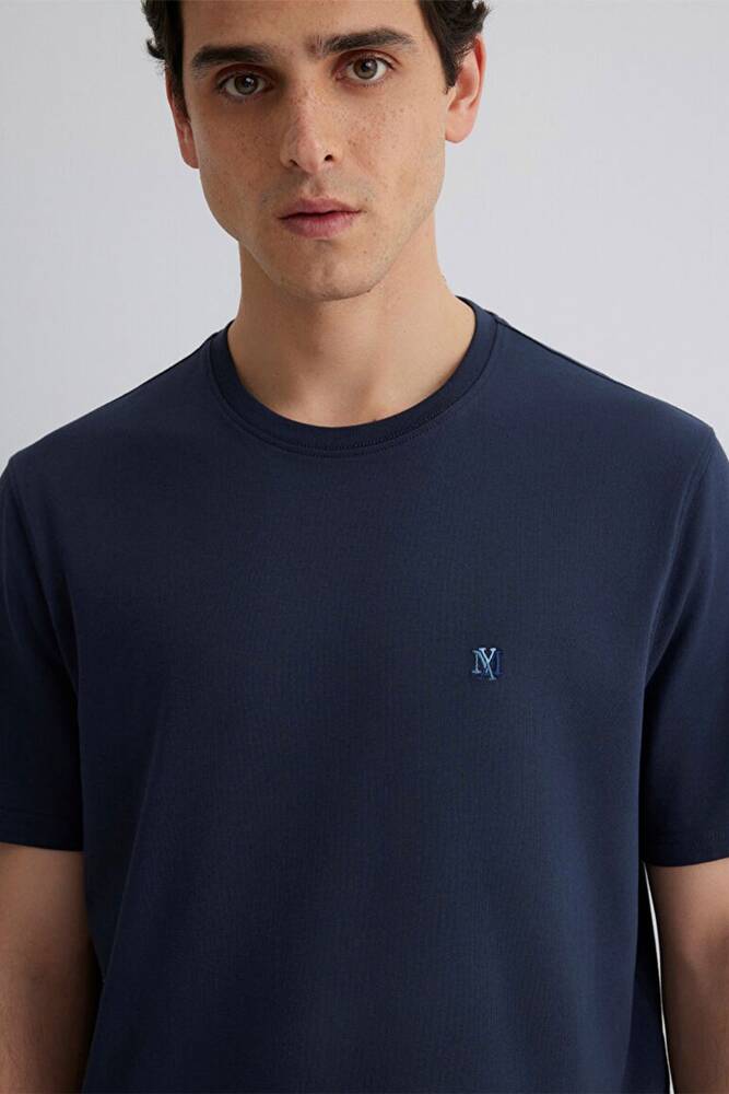 Erkek Kısa Kol Tişört 0612736-82183 Lacivert 