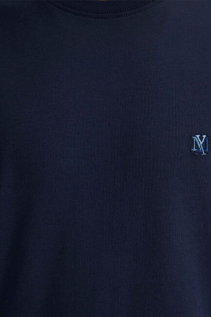 Erkek Kısa Kol Tişört 0612736-82183 Lacivert - Thumbnail