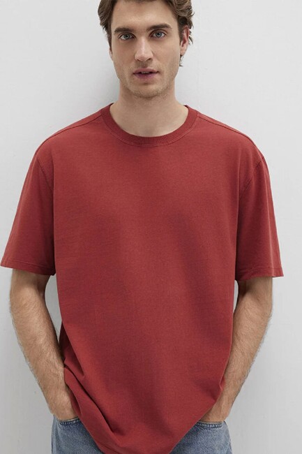 Erkek Kısa Kol Tişört 0613044-70457 Kırmızı (1)