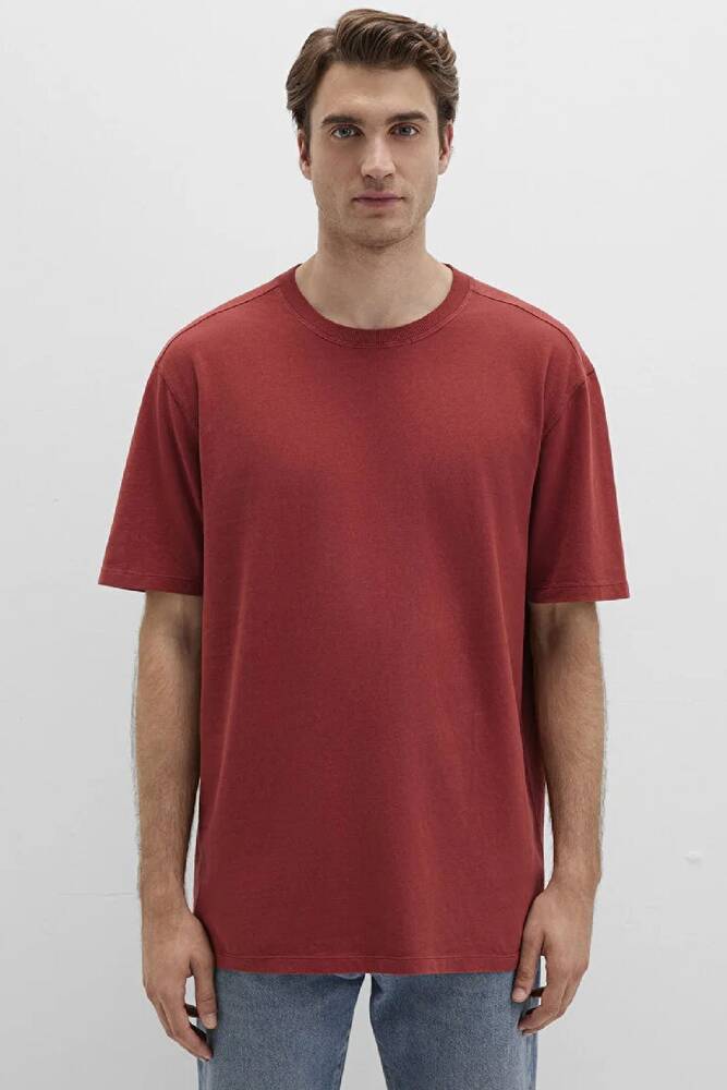 Erkek Kısa Kol Tişört 0613044-70457 Kırmızı 