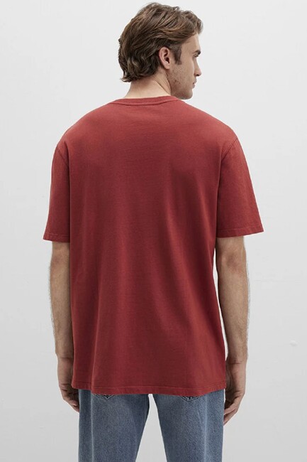 Erkek Kısa Kol Tişört 0613044-70457 Kırmızı - Thumbnail