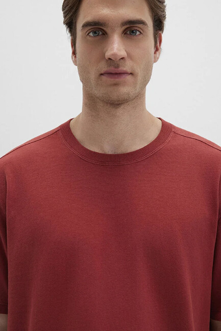 Erkek Kısa Kol Tişört 0613044-70457 Kırmızı - Thumbnail