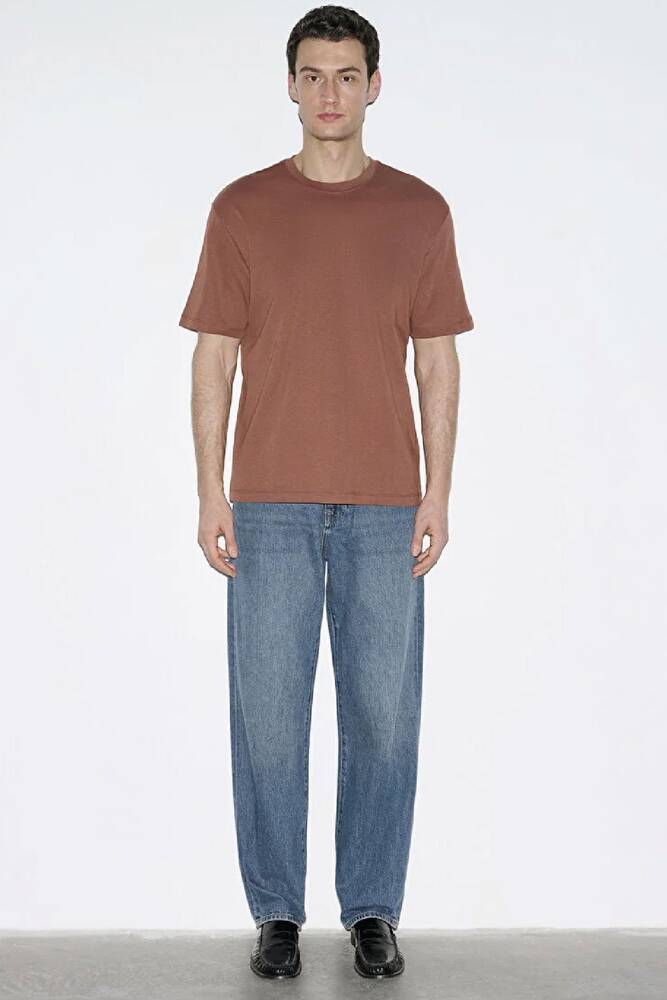 Erkek Kısa Kol Tişört 0613168-70250 Kahve 