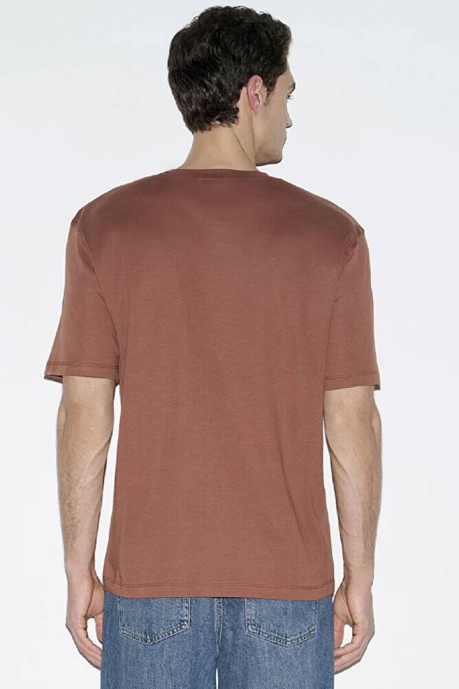 Erkek Kısa Kol Tişört 0613168-70250 Kahve 