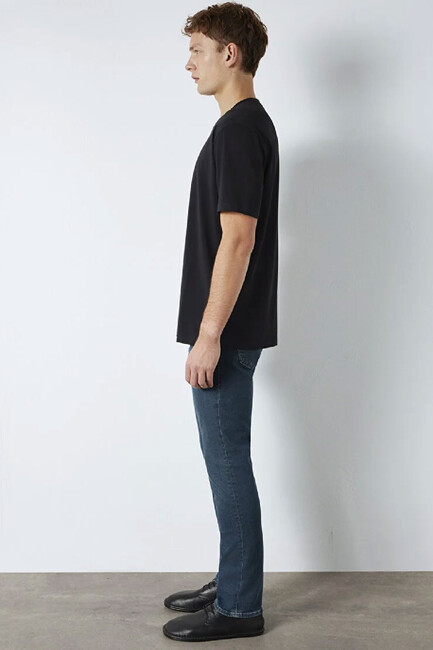 Erkek Kısa Kol Tişört 0613199-900 Siyah - Thumbnail