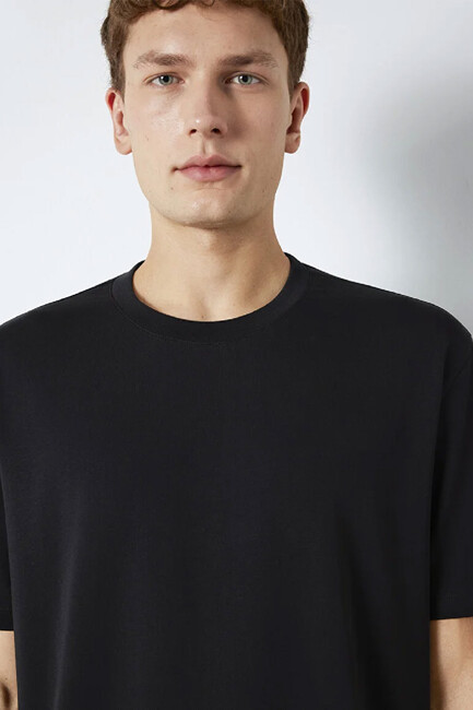 Erkek Kısa Kol Tişört 0613199-900 Siyah - Thumbnail