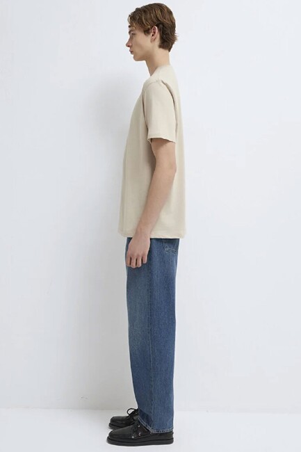 Erkek Kısa Kol Tişört 066249-70004 Bej - Thumbnail