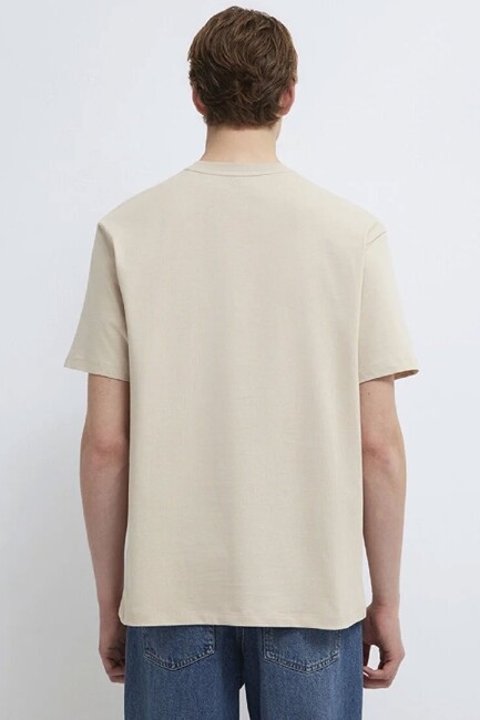 Erkek Kısa Kol Tişört 066249-70004 Bej - Thumbnail