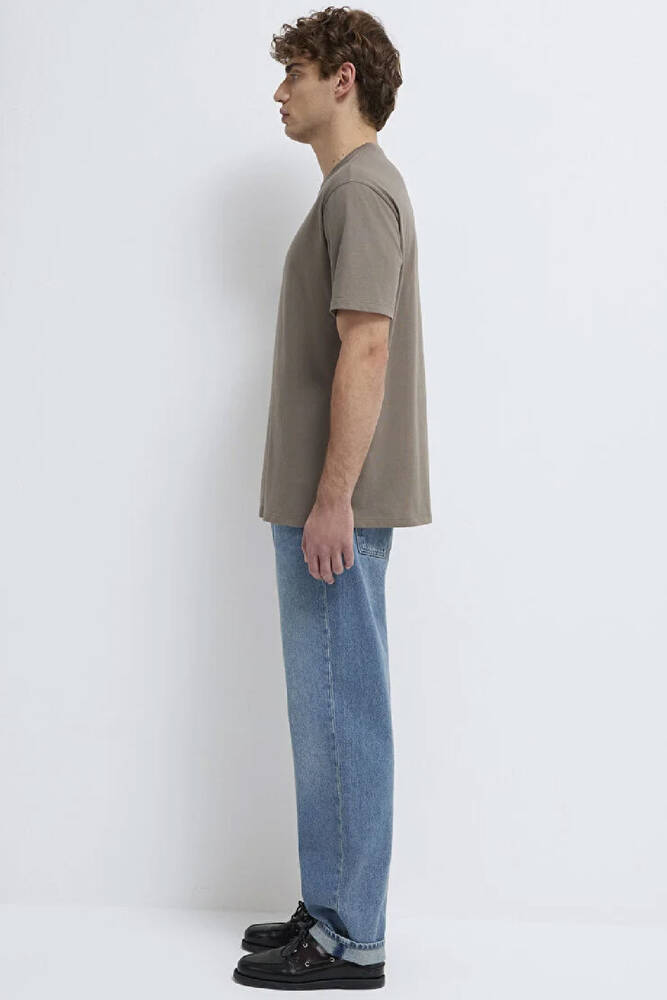 Erkek Kısa Kol Tişört 066249-87875 Kahve 