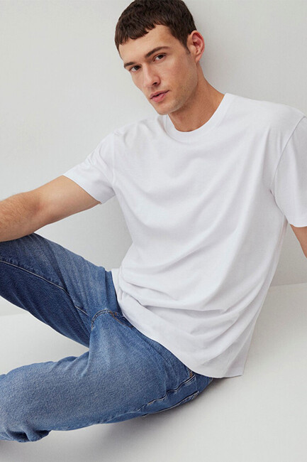 Erkek Kısa Kol Tshırt 066249-620 Beyaz (2)