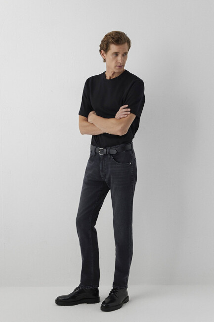 Erkek KVNÇ Mavi Black Jean Pantolon 001070-A4242 Gri (1)