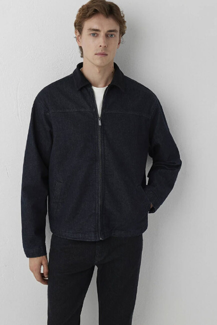 Erkek Larry Denim Ceket 0110719-A3960 Lacivert 