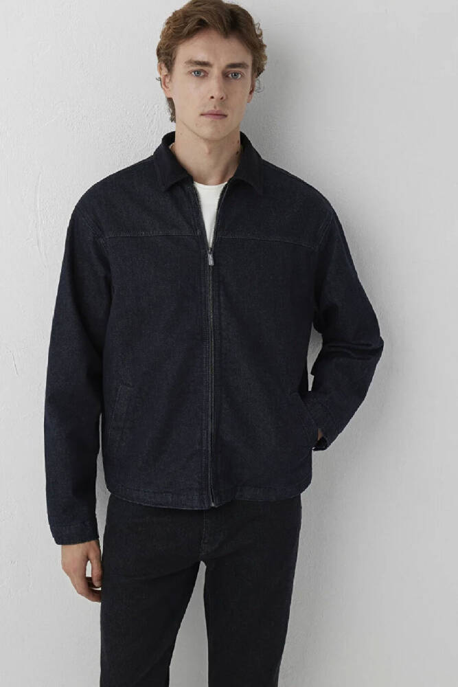 Erkek Larry Denim Ceket 0110719-A3960 Lacivert  - 1